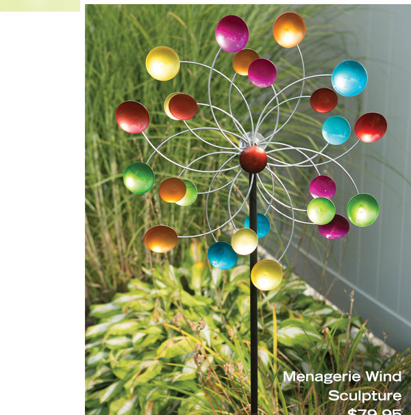 Menagerie Wind Sculpture, $79.95