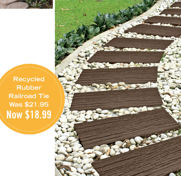 Recycled Rubber Railroad Tie, was $21.95, now $18.99