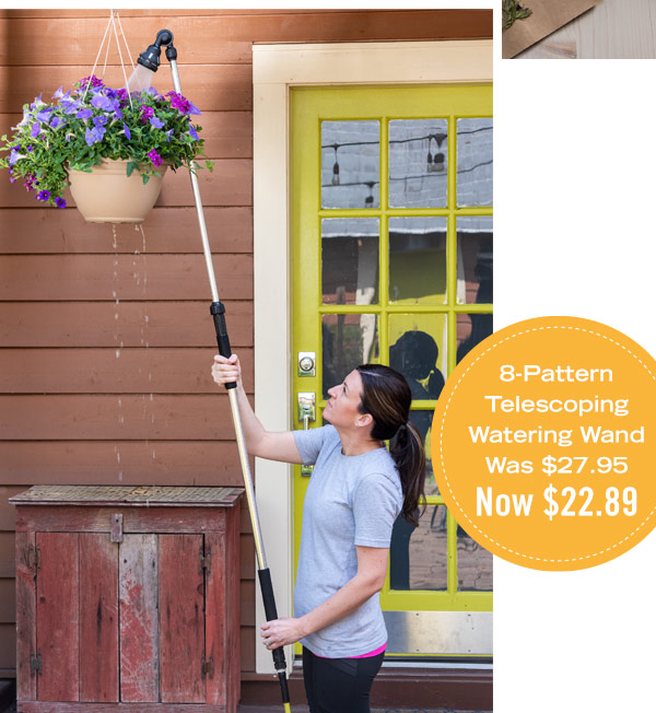 8-Pattern Telescoping Watering Wand, was $27.95, now $22.89