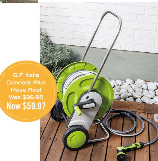 G.F. Italia Concept Plus Hose Reel, was $99.95, now $59.97