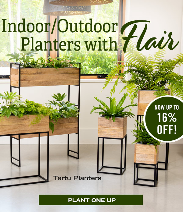 Indoor/Outdoor Planters with Flair! Now up to 16% off! Tartu Planters, Plant One Up!