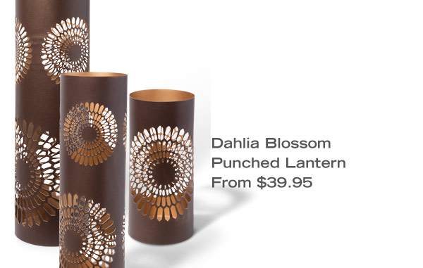 Dahlia Blossom Punched Lantern, From $39.95