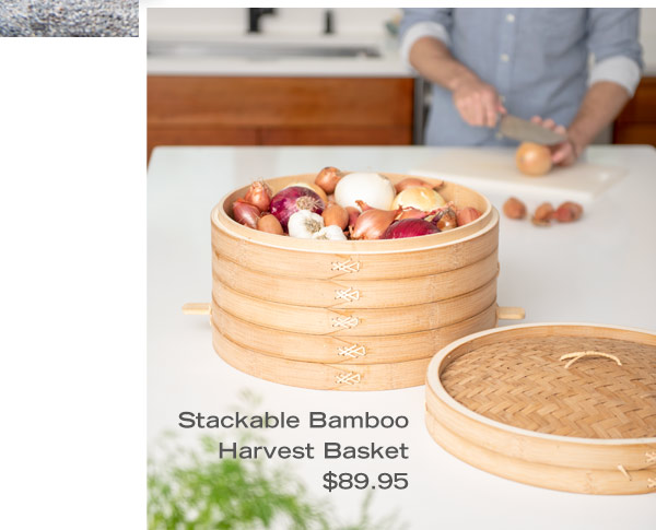 Stackable Bamboo Harvest Basket $89.95