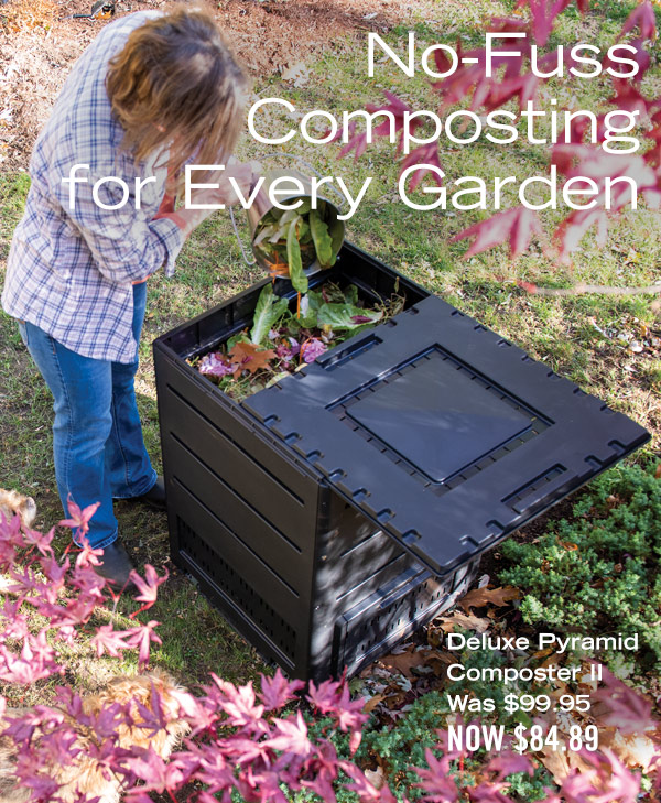 No-Fuss Composting for Every Garden! Deluxe Pyramid Composter, was $99.95, now $84.95