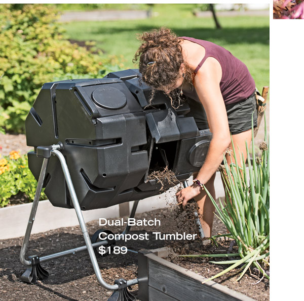 Dual-Batch Compost Tumbler, $189