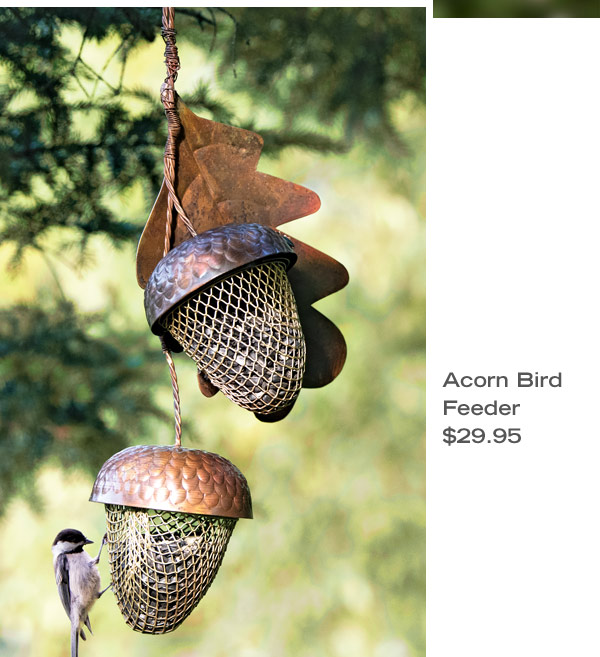 Acorn Bird Feeder, $29.95