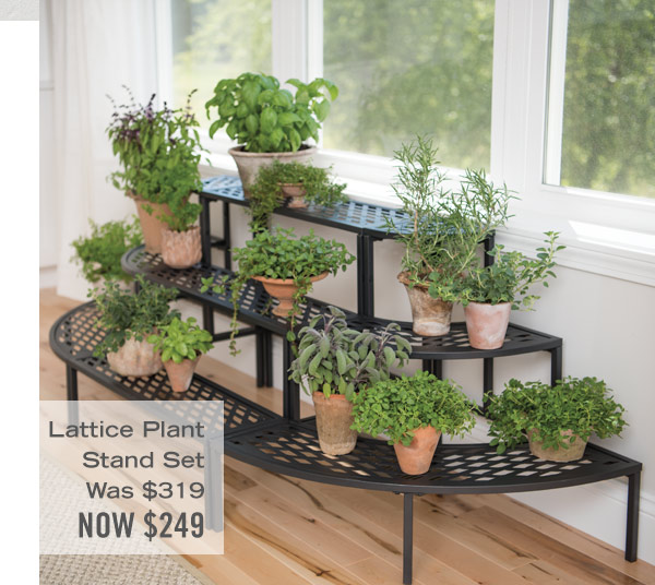 Lattice Plant Stand Set, was $319, now $249