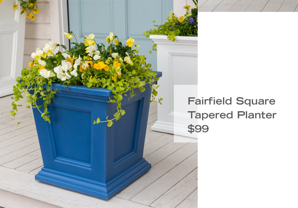 Fairfield Square Tapered Planter $99