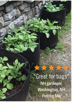 “Great for bags” - NH gardener, Washington, NH - Potting mix