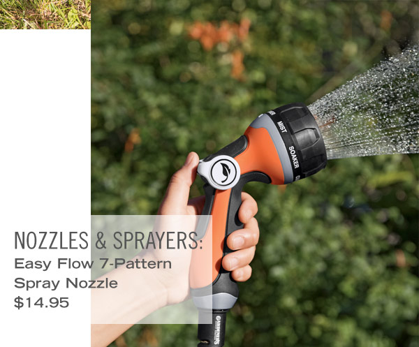 Shop Nozzles & Sprayers: Pictured - Easy Flow 7-Pattern Spray Nozzle, $14.95