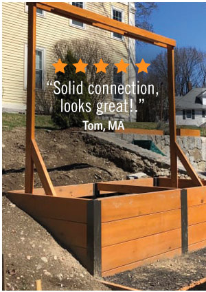 Five-star Review: "Solid connection, looks great!" Tom, MA