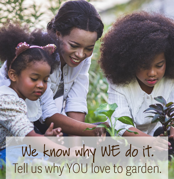 We know why WE do it. Tell us why YOU love to garden!