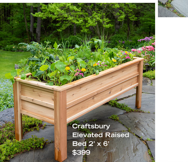 Craftsbury Elevated Raised Bed, 2'x6', $399