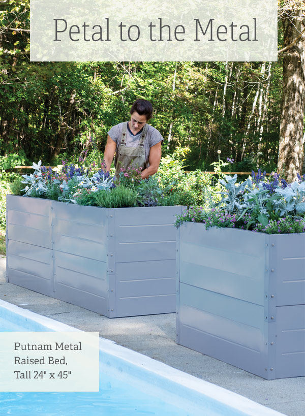 Petal to the Metal - Pictured: Putnam Metal Raised Bed, Tall 24" x 45"