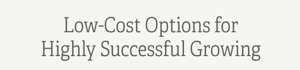 Low-Cost Options for Highly Successful Growing