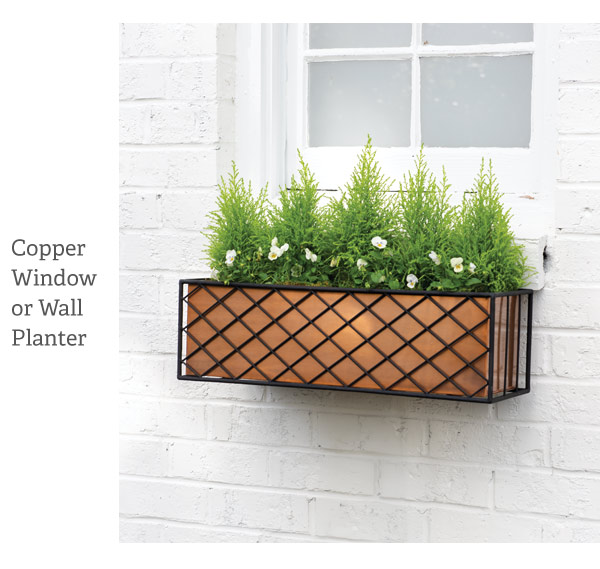 Copper Window or Wall Planter