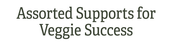Assorted Supports for Veggie Success
