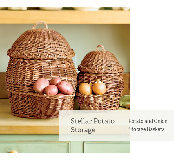 Stellar Potato Storage Pictured: Potato and Onion Storage Baskets