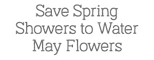 Save Spring Showers to Water May Flowers