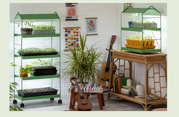 Pictured: Agie Grow Light LED Garden & Agie Tabletop LED Light Garden