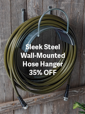 Sleek Steel Wall-Mounted Hose Hanger - 35% OFF