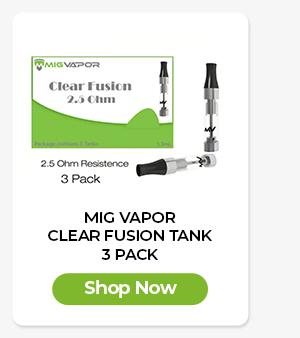 Mig Vapor Clear Fusion Tank - 3 Pack