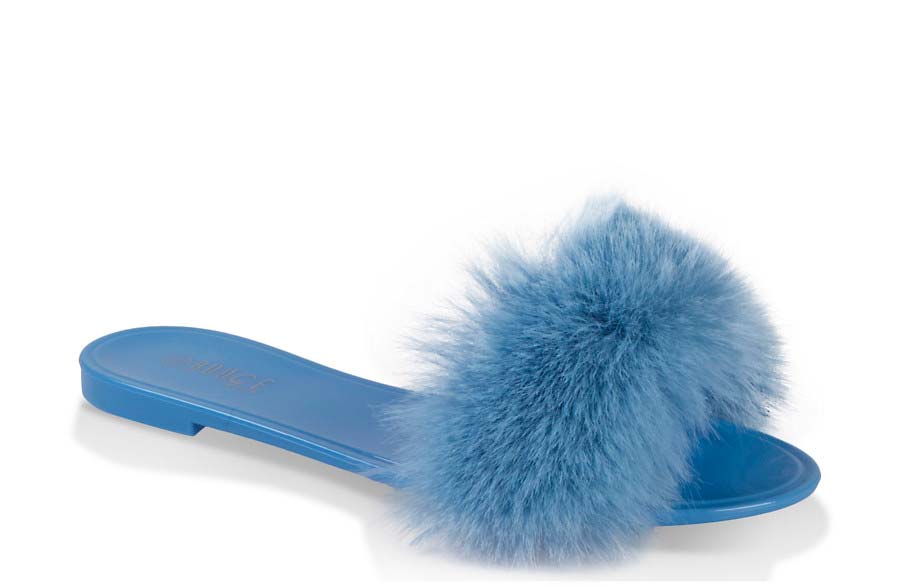 Faux Fur Slide Sandals