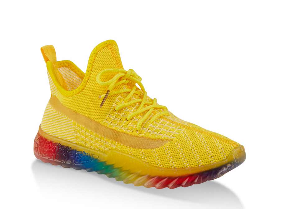 Rainbow Sole Knit Sneakers