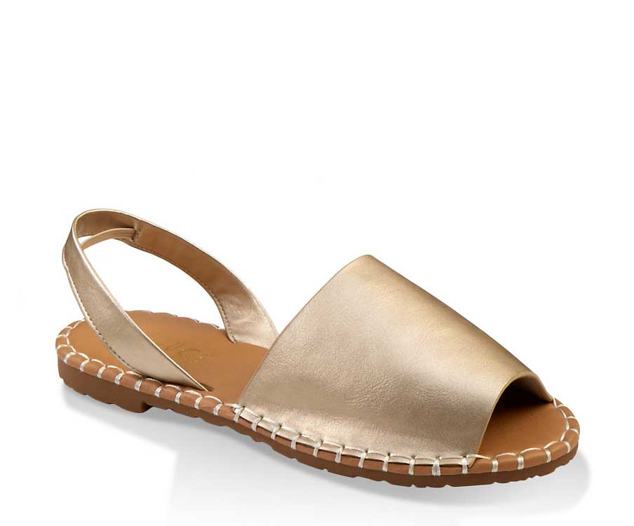 Decorative Stitch Slingback Sandals