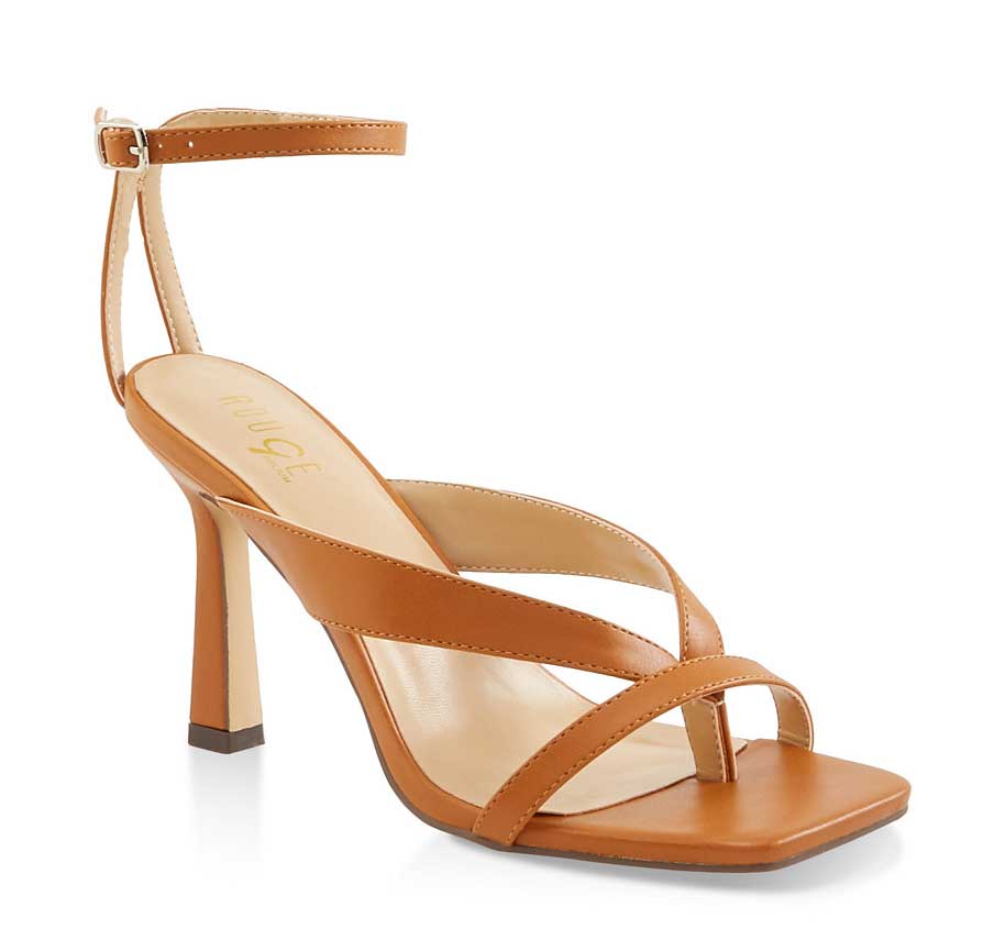 Strappy Square Toe High Heel Sandals