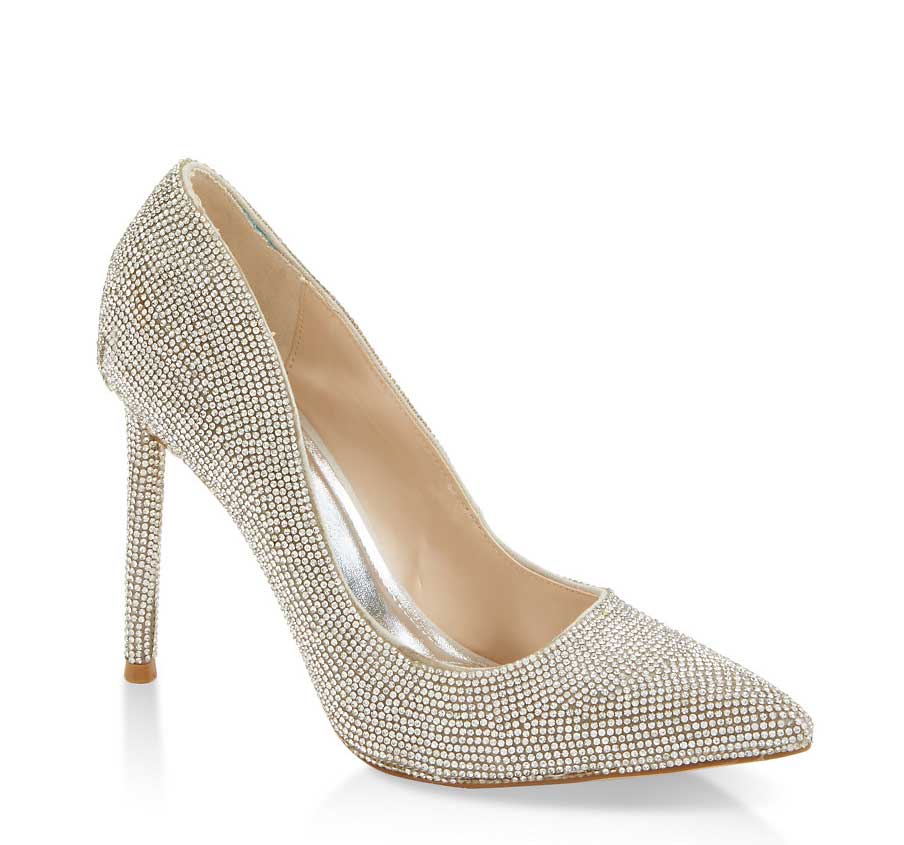 Rhinestone Pointed Toe Stilettos