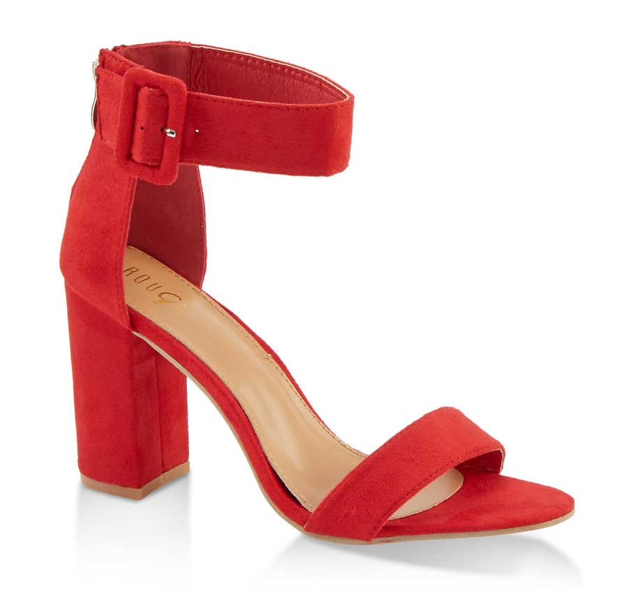 Buckle Ankle Strap High Heel Sandals