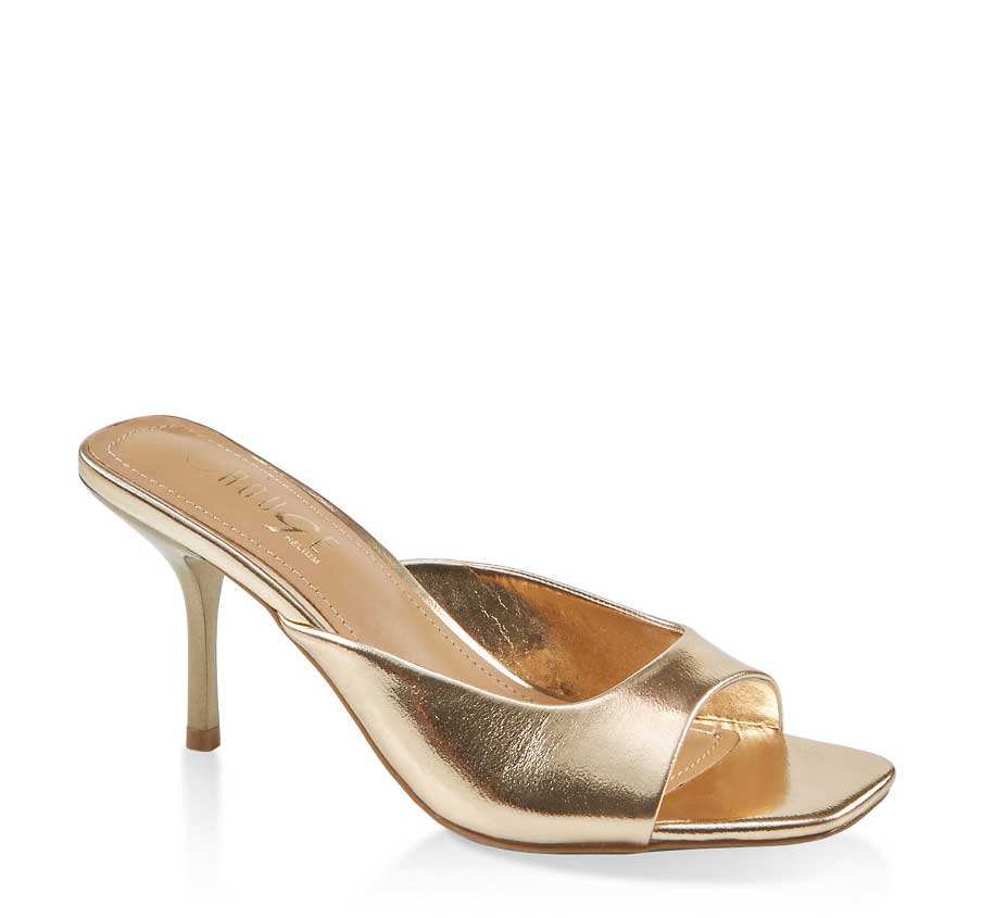 Square Open Toe Mules