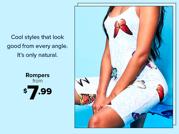 Rompers from $7.99