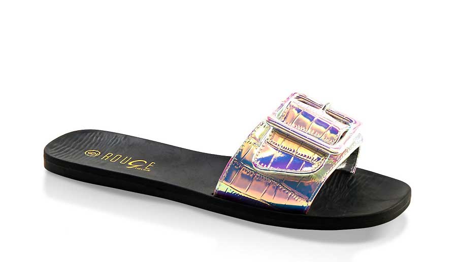 Buckle Band Slide Sandals