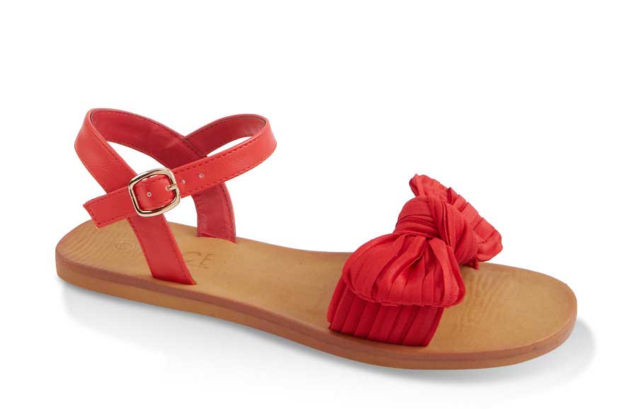 Knotted Bow Ankle Strap Sandals