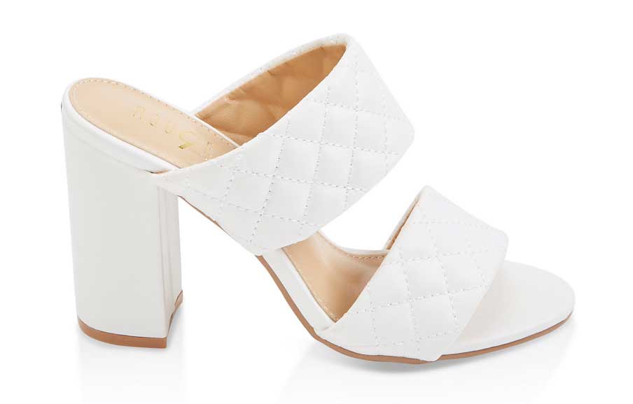Quilted High Heel Sandals