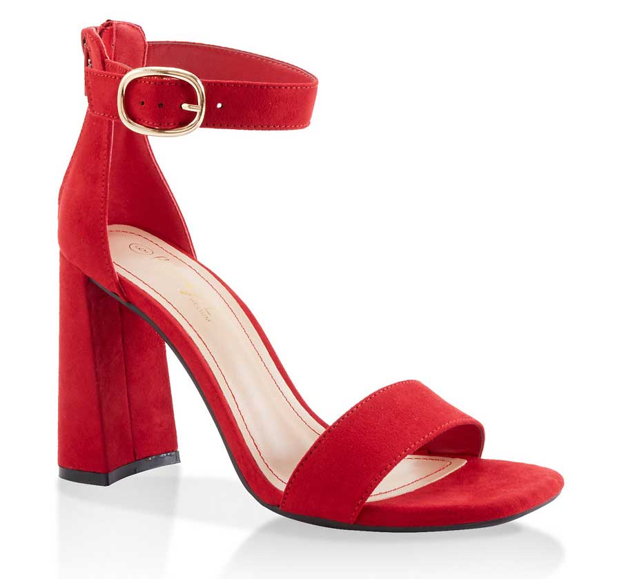 Block Heel Ankle Strap Sandals