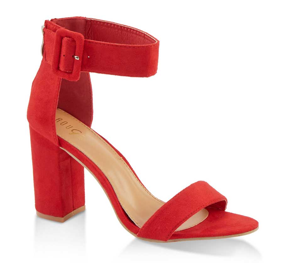 Buckle Ankle Strap High Heel Sandals