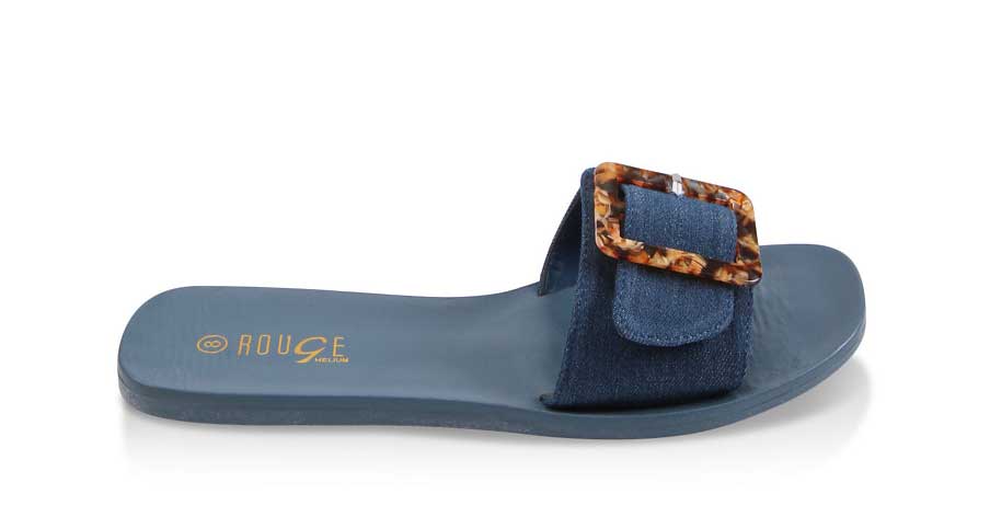 Buckle Band Slide Sandals