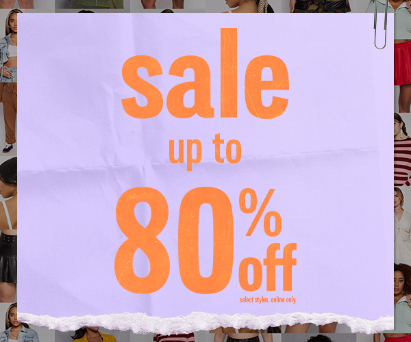 sale up to 80% off