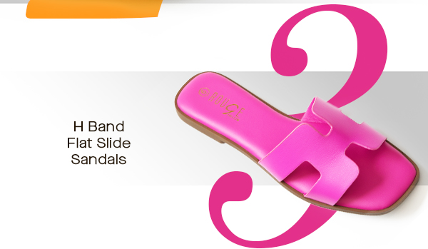 H Band Flat Slide Sandals