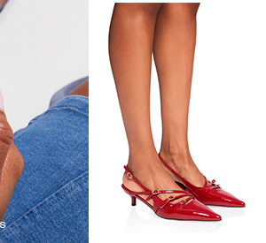 Strappy Buckle Slingback Kitten Heels