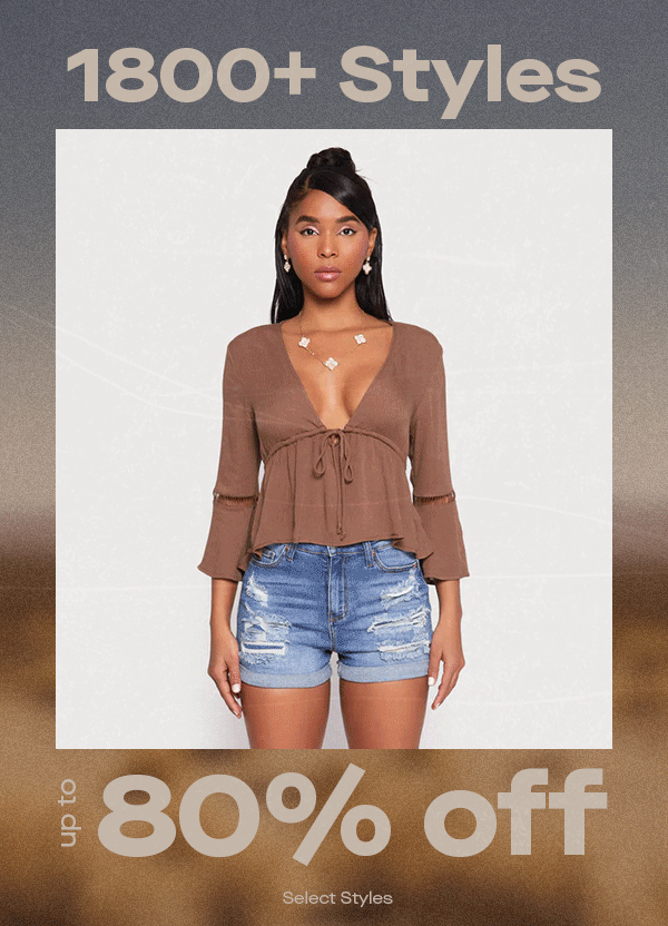 1800+ Styles up to 80% off