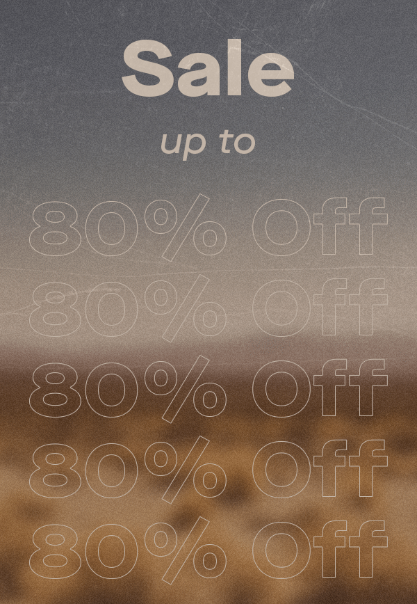 sale up to 80% off