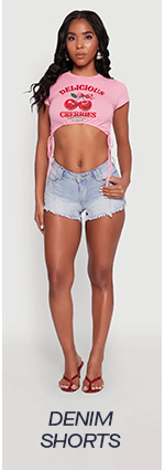 DENIM SHORTS
