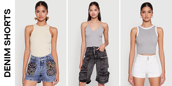 DENIM SHORTS