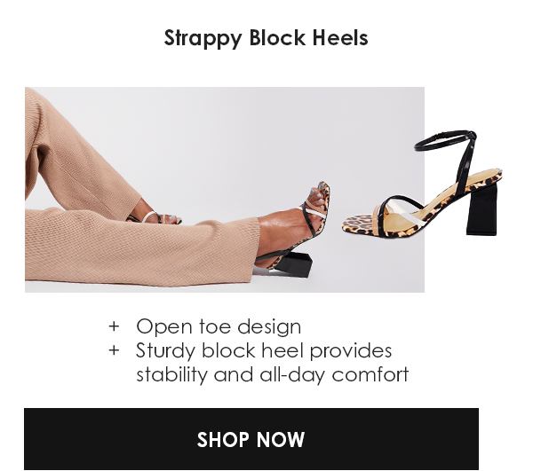 Strappy Block Heels Shop Now