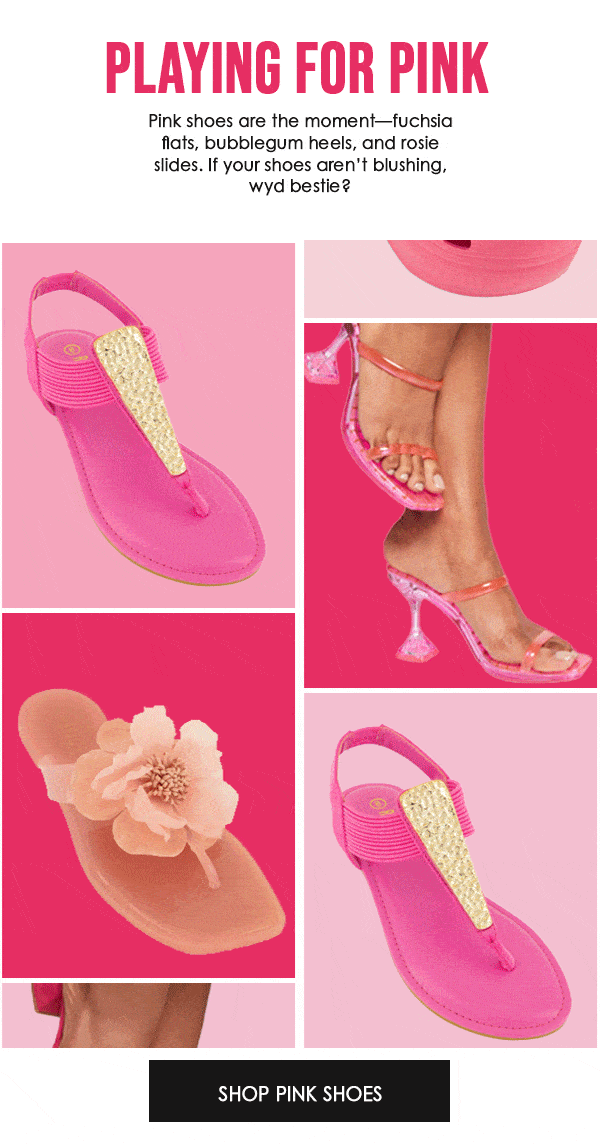 PLAYING FOR PINK SHOP PINK SHOES