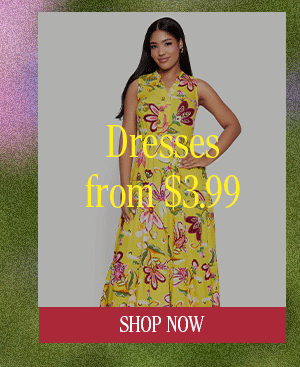 Dresses from $3.99 SHOP NOW